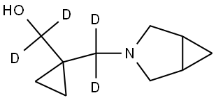 1-[3-azabicyclo[3.1.0]hexan-3-yl(dideuterio)methyl]cyclopropyl]-dideuterio-methanol Struktur