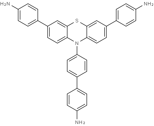 4,4'-(10-(4'-amino-[1,1'-biphenyl]-4-yl)-10H-phenothiazine-3,7-diyl)dianiline Structure