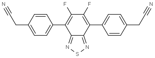 4,4'-(5,6-difluorobenzo[c][1,2,5]thiadiazole-4,7-diyl)diacetonitrile 结构式
