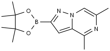 4,6-Dimethyl-2-(4,4,5,5-tetramethyl-1,3,2-dioxaborolan-2-yl)pyrazolo[1,5-a]pyrazine Structure