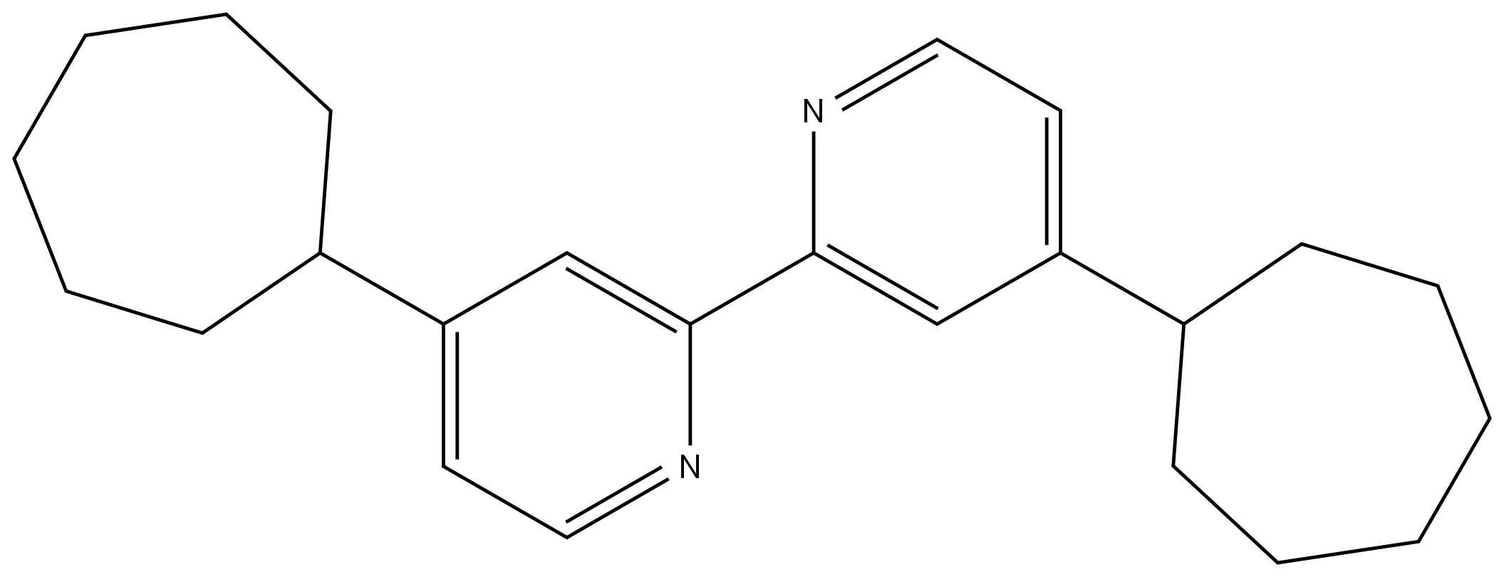 4,4'-Dicycloheptyl-2,2'-bipyridine,2923729-92-2,结构式