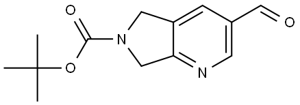 tert-Butyl 3-formyl-5,7-dihydro-6H-pyrrolo[3,4-b]pyridine-6-carboxylate Structure