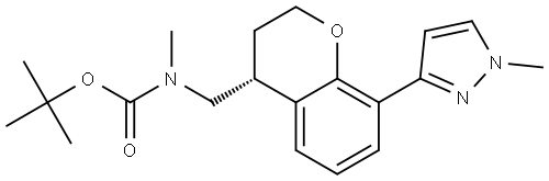 tert-butyl (S)-((8-(1-methyl-1H-pyrazol-3-yl)chroman-4-yl)methyl)carbamate Structure
