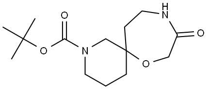 Tert-butyl 9-oxo-7-oxa-2,10-diazaspiro[5.6]dodecane-2-carboxylate Struktur