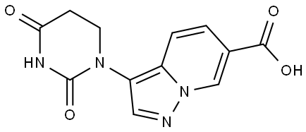 3-(2,4-二氧代四氢嘧啶-1(2H)-基)吡唑并[1,5-A]吡啶-6-羧酸, 2925085-10-3, 结构式