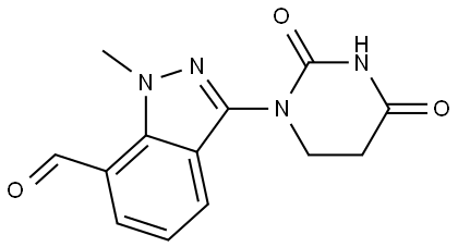 3-(2,4-dioxo-1,3-diazinan-1-yl)-1-methyl-1H-indazole-7-carbaldehyde Structure