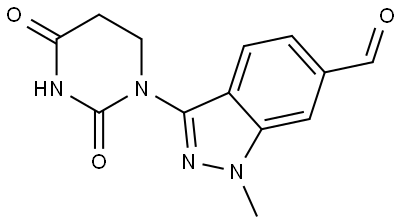 3-(2,4-dioxo-1,3-diazinan-1-yl)-1-methyl-1H-indazole-6-carbaldehyde Structure