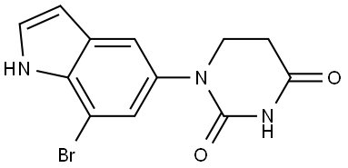 1-(7-溴-1H-吲哚-5-基)二氢嘧啶-2,4(1H,3H)-二酮, 2925092-50-6, 结构式