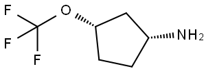 Cyclopentanamine, 3-(trifluoromethoxy)-, (1R,3S)- Structure