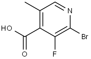 2-bromo-3-fluoro-5-methylisonicotinic acid 结构式