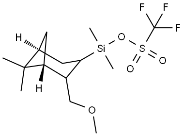 rel-1,1,1-trifluoromethanesulfonic acid [(1R,5S)-2-(methoxymethyl)-6,6-dimethyl-bicyclo[3.1.1]hept-3-yl]dimethylsilyl ester Structure