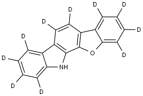 12H-Benzofuro[2,3-a]carbazole-1,2,3,4,5,6,7,8,9,10-d10 Struktur
