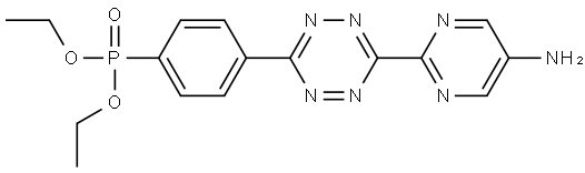 diethyl (4-(6-(5-aminopyrimidin-2-yl)-1,2,4,5-tetrazin-3-yl)phenyl)phosphonate 结构式