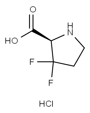 (2R)-3,3-difluoropyrrolidine-2-carboxylic acid hydrochloride,2940856-82-4,结构式