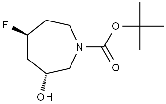 tert-butyl (3R,5S)-5-fluoro-3-hydroxy-azepane-1-carboxylate Structure