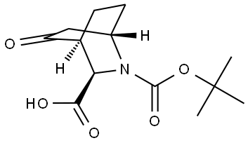(1S,3R,4S)-2-tert-butoxycarbonyl-5-oxo-2-azabicyclo[2.2.2]octane-3-carboxylic acid Struktur