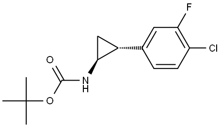 tert-butyl N-[trans-2-(4-chloro-3-fluoro-phenyl)cyclopropyl]carbamate|