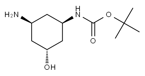 tert-butyl N-[(1R,3S,5R)-3-amino-5-hydroxy-cyclohexyl]carbamate,2940867-21-8,结构式