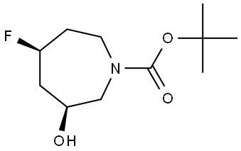 tert-butyl (3S,5S)-5-fluoro-3-hydroxy-azepane-1-carboxylate 结构式