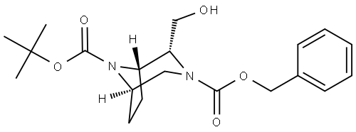 O3-benzyl O8-tert-butyl (1S,2R,5R)-2-(hydroxymethyl)-3,8-diazabicyclo[3.2.1]octane-3,8-dicarboxylate,2940873-76-5,结构式
