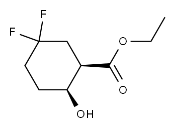 ethyl (1R,2S)-5,5-difluoro-2-hydroxy-cyclohexanecarboxylate 结构式