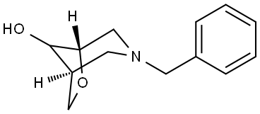 endo-3-benzyl-6-oxa-3-azabicyclo[3.2.1]octan-8-ol Struktur