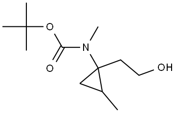 tert-butyl N-[1-(2-hydroxyethyl)-2-methyl-cyclopropyl]-N-methyl-carbamate Structure