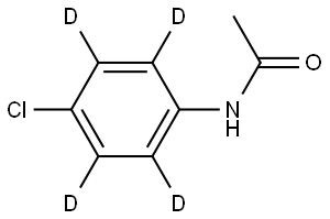 N-(4-chloro-2,3,5,6-tetradeuterio-phenyl)acetamide 结构式