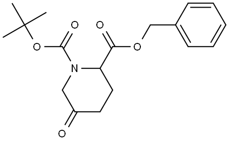 O2-benzyl O1-tert-butyl 5-oxopiperidine-1,2-dicarboxylate Struktur