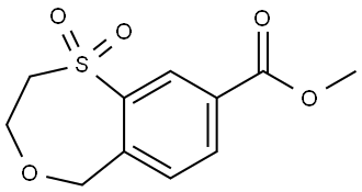 Methyl 3,5-dihydro-2H-benzo[e][1,4]oxathiepine-8-carboxylate 1,1-dioxide Structure