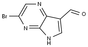 3-bromo-5H-pyrrolo[2,3-b]pyrazine-7-carbaldehyde Structure