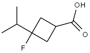 3-fluoro-3-isopropyl-cyclobutanecarboxylic acid|
