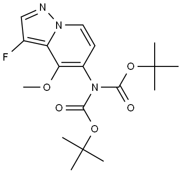 Di-tert-butyl (3-fluoro-4-methoxypyrazolo[1,5-a]pyridin-5-yl)iminodicarbonate Structure