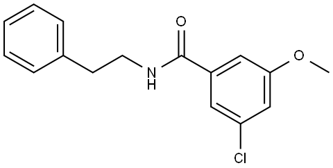 Benzamide, 3-chloro-5-methoxy-N-(2-phenylethyl)- Structure