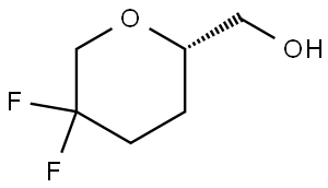 (S)-(5,5-difluorotetrahydro-2H-pyran-2-yl)methanol 结构式
