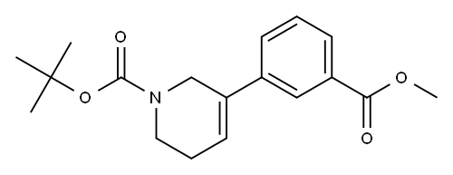 tert-butyl 5-(3-methoxycarbonylphenyl)-3,6-dihydro-2H-pyridine-1-carboxylate Struktur