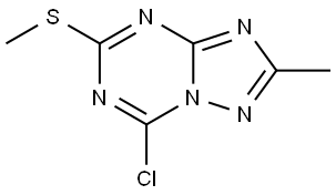 7-Chloro-2-methyl-5-(methylthio)-[1,2,4]triazolo[1,5-a][1,3,5]triazine Structure
