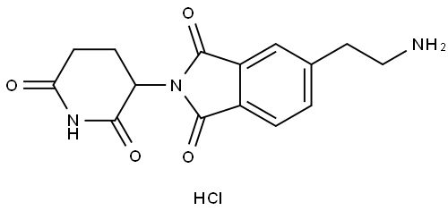 1H-Isoindole-1,3(2H)-dione, 5-(2-aminoethyl)-2-(2,6-dioxo-3-piperidinyl)-, hydrochloride (1:1) Structure