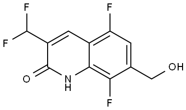 3-(Difluoromethyl)-5,8-difluoro-7-(hydroxymethyl)quinolin-2(1H)-one Structure