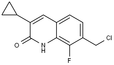 7-(Chloromethyl)-3-cyclopropyl-8-fluoroquinolin-2(1H)-one Structure