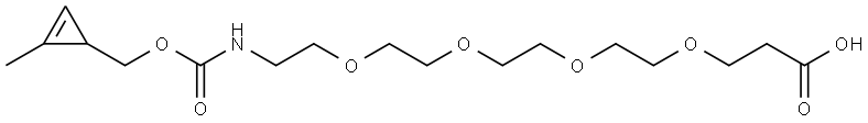 1-甲基环丙烯-四聚乙二醇-羧酸, 2958710-53-5, 结构式