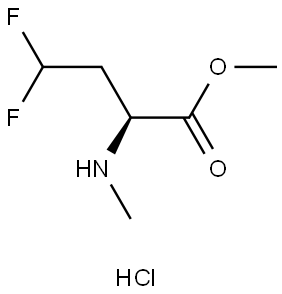 Methyl (S)-4,4-difluoro-2-(methylamino)butanoate hydrochloride Struktur