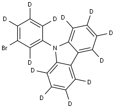 9-(3-bromophenyl-2,4,5,6-d4)-9H-carbazole-1,2,3,4,5,6,7,8-d8 Struktur