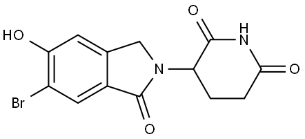 3-(6-Bromo-5-hydroxy-1-oxoisoindolin-2-yl)piperidine-2,6-dione Structure