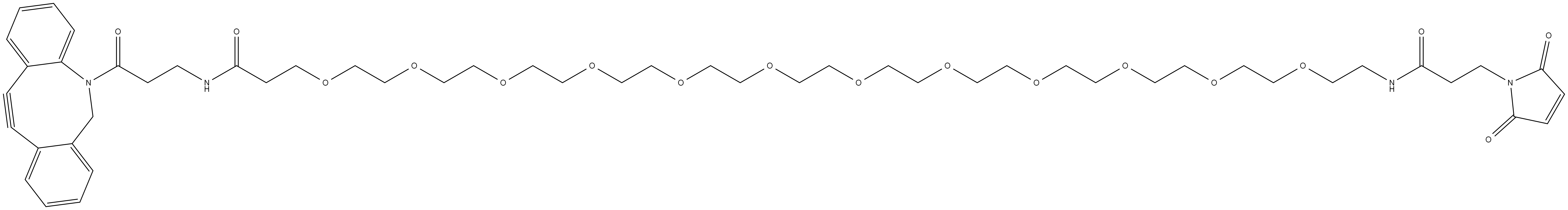 Azadibenzocyclooctyne-PEG12-Maleimide Structure