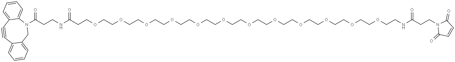 Azadibenzocyclooctyne-PEG12-Maleimide Structure