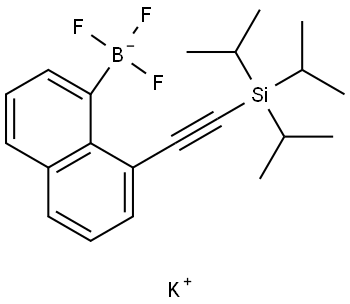 triisopropyl(((8-potassium trifluoroborate-2-yl)naphthalene-1-yl)ethynyl)silane Structure