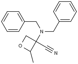 3-(dibenzylamino)-2-methyloxetane-3-carbonitrile Structure