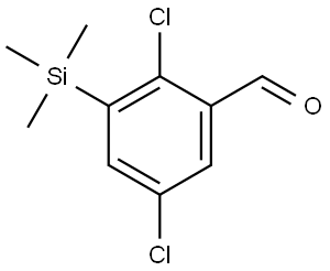 2,5-dichloro-3-(trimethylsilyl)benzaldehyde, 2969245-68-7, 结构式