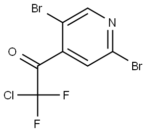 2-chloro-1-(2,5-dibromopyridin-4-yl)-2,2-difluoroethanone Struktur